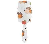 Cute Cartoon Brown Hedgehog antistatic salon hair brush Designed scalp massaging for short hair with Ergonomic handle cepillos para cabello