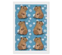 Cute Cartoon Capybara Diamond Art Painting Kits Square Full Drill Diamond Art Painting DIY Diamond Dot Arts Crafts 8"x12"