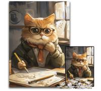 Cute Cartoon Cat 1000 Piece Jigsaw Jigsaw Puzzles for Adults for Parents Lovers Friends Age 14 1000 PCS(75x50cm)
