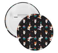 Cute Cartoon Cat Badge Metal Round Pins, Lightweight Brooch for Backpack, Fashion Button Pins Badge for Shirts, Jackets, Shawl Coat, Unisex, 12PCS, Tinplate, metal round pins