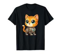 Cute Cartoon Cat Cyborg Robot Mech Design T-Shirt