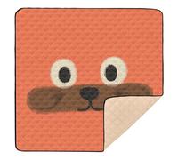 Cute Cartoon Cat Eyes Orange Large Stylish Baby Activity Play Mat for Indoor Outdoor Water Resistant Playroom Activity Mat for Baby Kids Toddlers Infants, 50'' x 50''