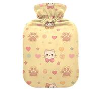 Cute Cartoon Cat Paws hot Water Bottles with Soft Cover, 2L Warm Compress for Neck Shoulder Warmer,Neck Shoulder Warmer,Bolsa para cólicos menstruales