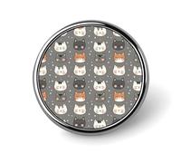 Cute Cartoon Cat Print Pins for Backpack - Enamel Pins Cute Jacket Coat Hat Bags Badge Pin, Funny Novelty Unique Button Pin Women Men Fashion Jewelry Accessories