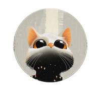Cute Cartoon Cat Prints Round Mouse Pad 2 PCS,Non-Slip Rubber Base Mousepad Mouse Mat for Laptop Computer Office 7.9 x 7.9 Inch