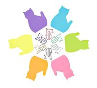 Cute Cartoon Cat Shaped Sticky Note N Times Reusable Office Supplies Takeout Evaluation Stickers for Food Delivery Home Work Study Life Record Remind Improve Efficiency