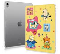 Cute Cartoon Cats and Dogs Case Compatible with IPad 9th 8th 7th Generation 10.9 Inch 2021/2019/2018,Funny Cover with Trifold Stand + Pencil Holder for Boys Girls,iPad Air6 11inch 2024