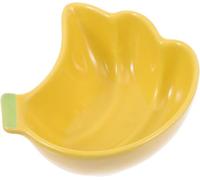 Cute Cartoon Ceramic Hamster Food Bowl, Refillable Pet Feeding Plate, Durable Pet Food Dispenser for Small Animals Safe Eco Friendly Material Easy