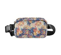 Cute Cartoon Character and Christmas Elements Pink Women Men Cute Fanny Pack Waist Bag for Workout Running Hiking, 4th July American Independence Day, One Size