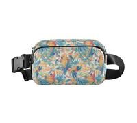 Cute Cartoon Character and Christmas Elements Pink Women Men Cute Fanny Pack Waist Bag for Workout Running Hiking, Classic Reggae Color Music, One Size