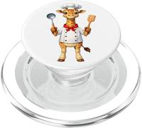 Cute Cartoon Chef Giraffe Cooking Kitchen PopSockets PopGrip for MagSafe