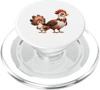 Cute Cartoon Chicken and Chick Farm Animal PopSockets PopGrip for MagSafe