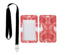 Cute Cartoon Chickens ID Badge Holder with Black Lanyard, Golf Card Holder, Vertical Name Badges Protector for Doctor, Vertical ID Cards Protector for Men, Nurse Accessories Teacher Stuff