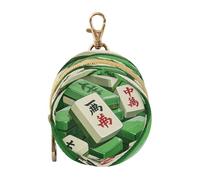 Cute Cartoon Chinese Mahjong Green Baby Pacifiers Holder Case Portable Key Chain Wallet, Neutral Baby Items Tapas para chupones de