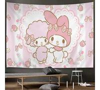 Cute Cartoon Cinnamoroll Sanrio Hello Kitty My Melody Tapestry Room Decoration Home Decor Bedroom Wall Hanging Fabric 120CMx180CM NNK05