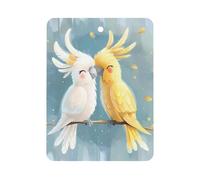 Cute Cartoon Cockatiel Car Air Freshener Decorative Hanging Aromatherapy Tablets for Car Trucks Square
