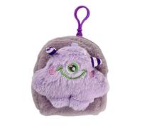 Cute Cartoon Coin Purse, Coin Purse and Envelopes - Plush Coin Purse for Kids | Soft Elastic Plush Wallet Keychain for Weddings, Graduations, Daily Use, Purple, riferimento alla descrizione,