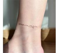 Cute Cartoon Collarbone, Arm, Chest English Letters, Inspirational Phrases Semi-permanent Herbal Tattoo Stickers, Fake Tattoos