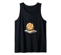 Cute Cartoon Cookie Meditating on Yoga mat with Happy Smile Tank Top