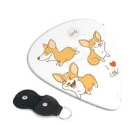 Cute Cartoon Corgi Puppy Dog Printed Guitar Picks 6 Pcs Guitar Plectrum Acoustic Electric Guitar Pick For Bass Electric Acoustic Guitars Ukulele Thin Medium Thick Set 0.46mm