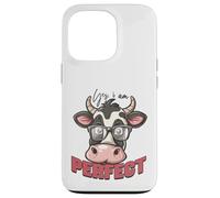 Cute Cartoon Cow With Glasses Perfect Case for iPhone 13 Pro
