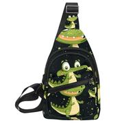 Cute Cartoon Crocodile (2) Sling Bag for Women Travel Shoulder Bag Chest Bag