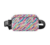Cute Cartoon Crocodile Alligator Women Men Teenagers Fashion Fanny Pack Waist Bag for Travel Running Hiking, Camouflage Pattern Trendy Style, One Size