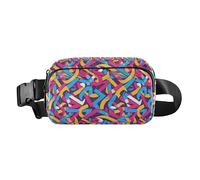 Cute Cartoon Crocodile Alligator Women Men Teenagers Fashion Fanny Pack Waist Bag for Travel Running Hiking, Color Mosaic, One Size