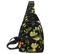 Cute Cartoon Crocodile Sling Backpack Bag
