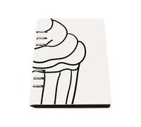 Cute Cartoon Dessert A5 Notebook, Pu Leather A5 Notebooks, Lined Paper Composition Notebook 180Pages/90Sheets, Notepads for Note Taking, Notes Book for Work, Revision Supplies Women Man