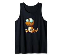 Cute Cartoon Dinosaur Big Eyes Funny Dino Tank Top