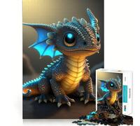Cute Cartoon Dinosaur Jigsaw Puzzle 1000 Piece for Teenagers Focus Boost Accurate Cut Family Fun Wall Display (38x52cm)