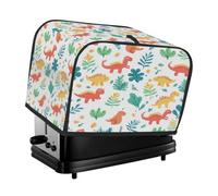Cute Cartoon Dinosaur Leaf Toaster Cover 4 Slice Toaster Cover, Dust Cover Kitchen Small Appliance Cover