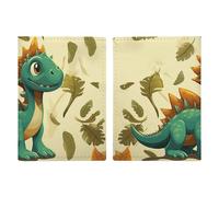 Cute Cartoon Dinosaurs Passport Holder with Card And Ticket Slot, PU Leather Passport Case Easy Access, Travel Essentials Document Organizer Waterproof Travel Wallet for Men Women