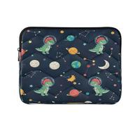 Cute Cartoon Dinosaurs Space Laptop and Tablet Bag, Protective Padded 15.6-inch Laptop Bag for Women