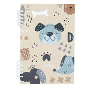 Cute Cartoon Dog A5 Notebook, Light Blue Dog Notebooks, Lined Paper Revision Notebooks 120Pages/60Sheets, Exercise Books for Office, Writing Book for Meeting, College Supplies Women Man