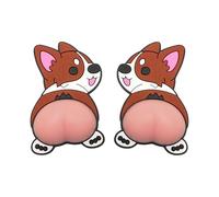 Cute Cartoon Dog Butt Car Sticker, 2pcs Car Anti-scratch Funny Cute Soft Butt Bumper Strip, High Elasticity, Protects The Paint, for Auto,truck,laptop,motorcycle