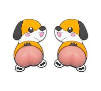 Cute Cartoon Dog Butt Car Sticker, 2pcs Car Anti-scratch Funny Cute Soft Butt Bumper Strip, High Elasticity, Protects The Paint, for Auto,truck,laptop,motorcycle