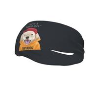 Cute Cartoon Dog Have A Good Day Headbands Men Women Non Slip Wicking Sports Sweatband for Gym Basketball Yoga Hairbands