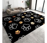 Cute Cartoon Dog Paw Area Rug, Pet Dog Paw Prints Large Rugs, Indoor Non-Slip Kids Rugs, Machine Washable Breathable Durable Carpet for Room Sofa Living Room Mat Bedroom Home Decor,100 x 150 cm