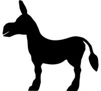 Cute Cartoon Donkey Waterproof Sticker Decal - Peel and Stick - Use on Car's, Laptops, Mirrors, Water Bottles, Scrapbooking, Fun Gifts (1, 8cm x 7.5cm (3.1" x 2.9"))