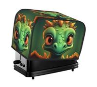 Cute Cartoon Dragon Toaster Cover 2 Slice, Waterproof Bread Machine Covers with Pockets Universal Size Kitchen Small Appliance Cover with Handle, Dust and Fingerprint Protection