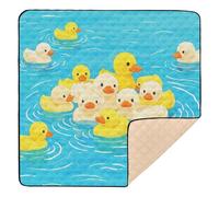 Cute Cartoon Duck Blue Cute Foldable Thick Play mat for Baby for Floor Comfortable Foldable Baby Kick Crawling Mat for Baby Toddler Infant, 50'' x 50''para juegos de