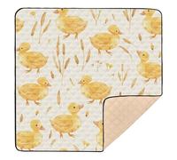 Cute Cartoon Ducks Cute Foldable Baby Playmat for Floor Non-Toxic Baby Crawling Mat for Babies Infants Toddlers, 50'' x 50''