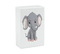 Cute Cartoon Elephant Cigarette Case Stylish Lightweight Pocket Holder Case for Smoke Waterproof Cigarette Dispenser Cigarettes Accessories for Outdoor Camping Hiking