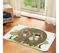 Cute Cartoon Elephant Printing Pet Absorbent Leather Tablecloth,Pet Absorbent Leather Mat,Tidy Feeding Area For Dogs, Cats,Pets