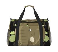 Cute Cartoon Elephant Travel Duffel Bag Weekend Bag Weekender Overnight Carry On Hand Bag Workout Sport Hospital