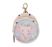 Cute Cartoon Elephants Baby Boy Pacifier Case Holder with Zipper and Clip Change Purse Key Holder, Everything Storage pouching