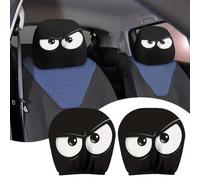 Cute Cartoon Eyes Car Headrest Covers, Halloween Car Headrest Covers, Funny Scary Eyes Universal Fit Stretch Covers, Breathable Auto Interior Accessories & Spooky Decor (Black-C)