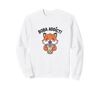 Cute Cartoon Fox, Boba Addict! Sweatshirt